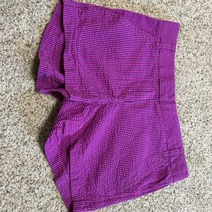 J. Crew Magenta Striped Shorts